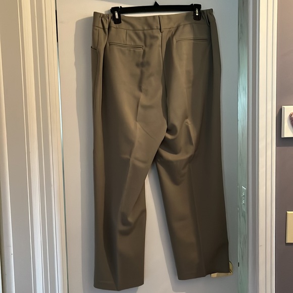 Light Olive Green Trouser Dress Pants Size 16 - Picture 3 of 4